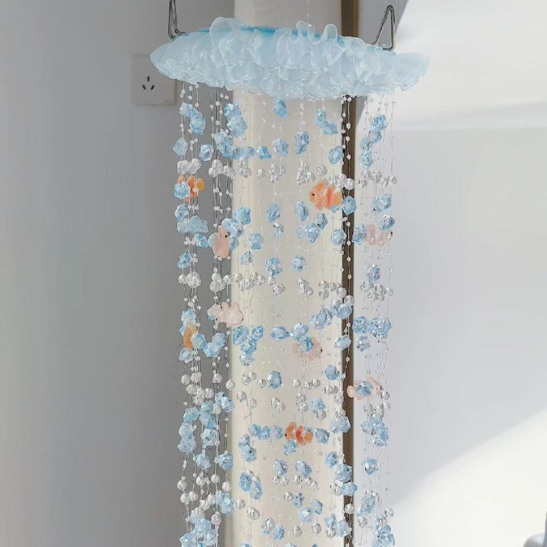 Baby Nursery Decor Girl - โมบายลมแขวนตกแต่งสวน Air Koi ชุดวัสดุ DIY ทำมือ