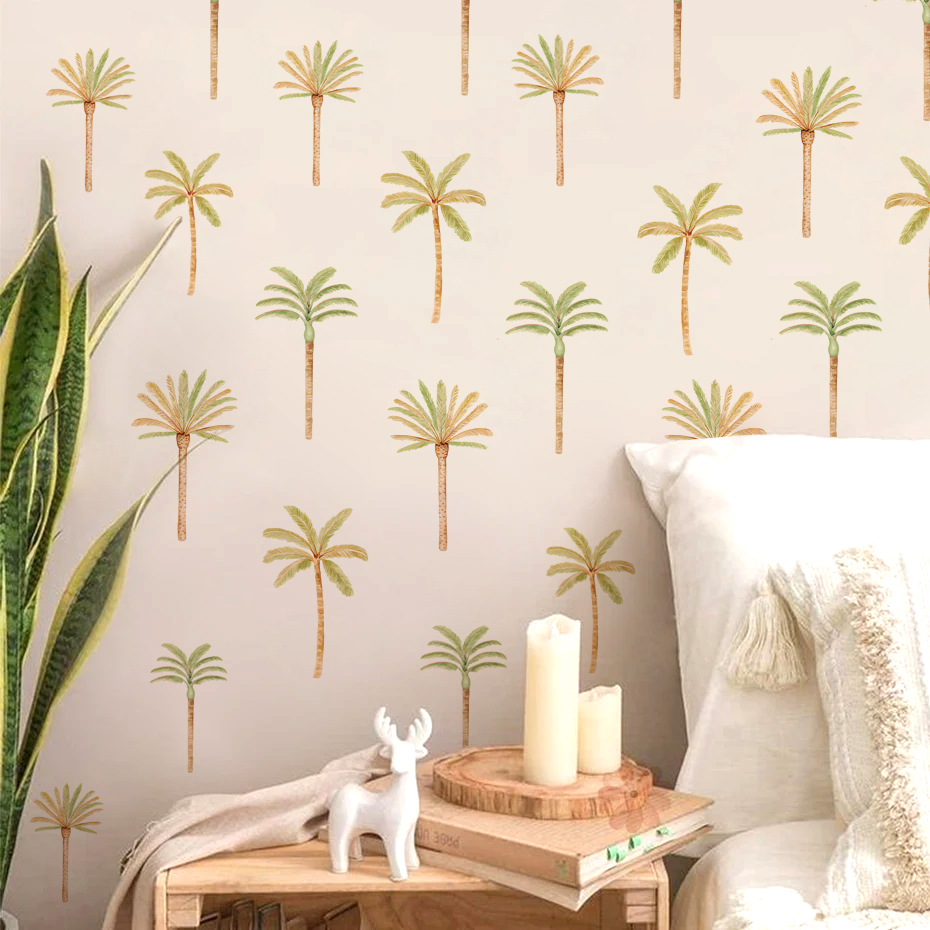 Boho สติกเกอร์ติดผนังต้นมะพร้า - Baby Girl Nursery Quotes บทวิจารณ์และราคา