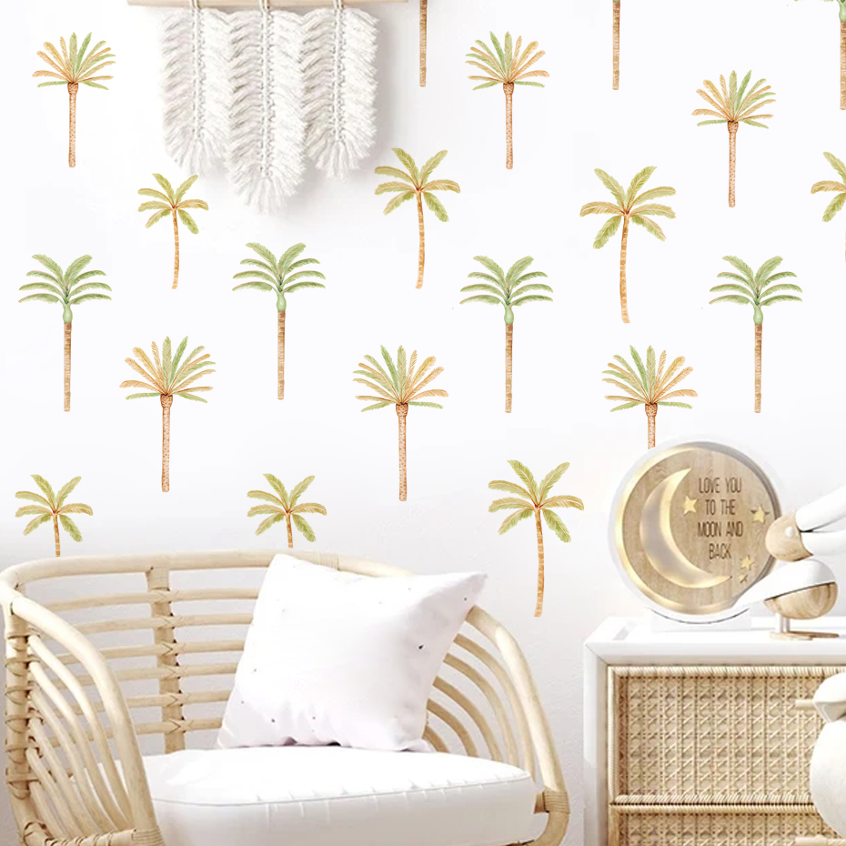 Boho สติกเกอร์ติดผนังต้นมะพร้า - Baby Girl Nursery Quotes บทวิจารณ์และราคา