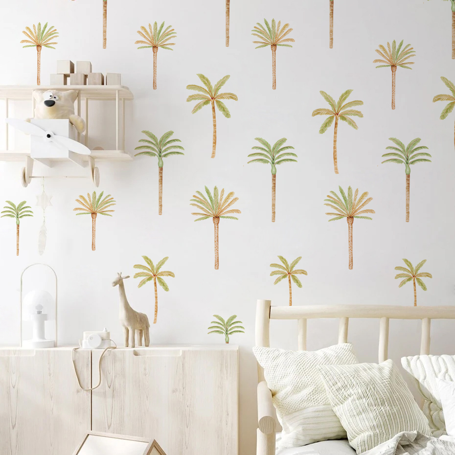 Boho สติกเกอร์ติดผนังต้นมะพร้า - Baby Girl Nursery Quotes บทวิจารณ์และราคา