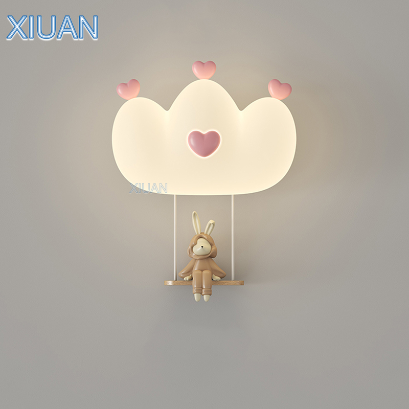โคมไฟผนังรูปมงกุฎสีชมพูโรแมนติ - Baby Nursery Wall Lights บทวิจารณ์และราคา