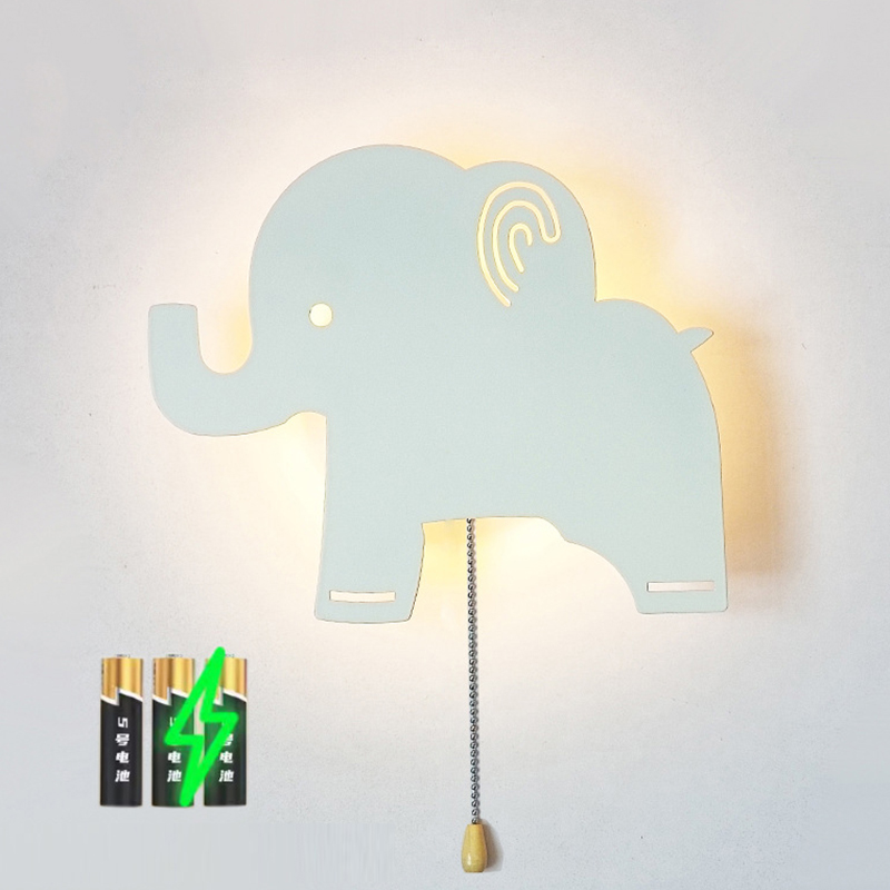พอร์ต USB ชาร์จ AA แบตเตอรี่ดํ - Baby Nursery Wall Lights บทวิจารณ์และราคา