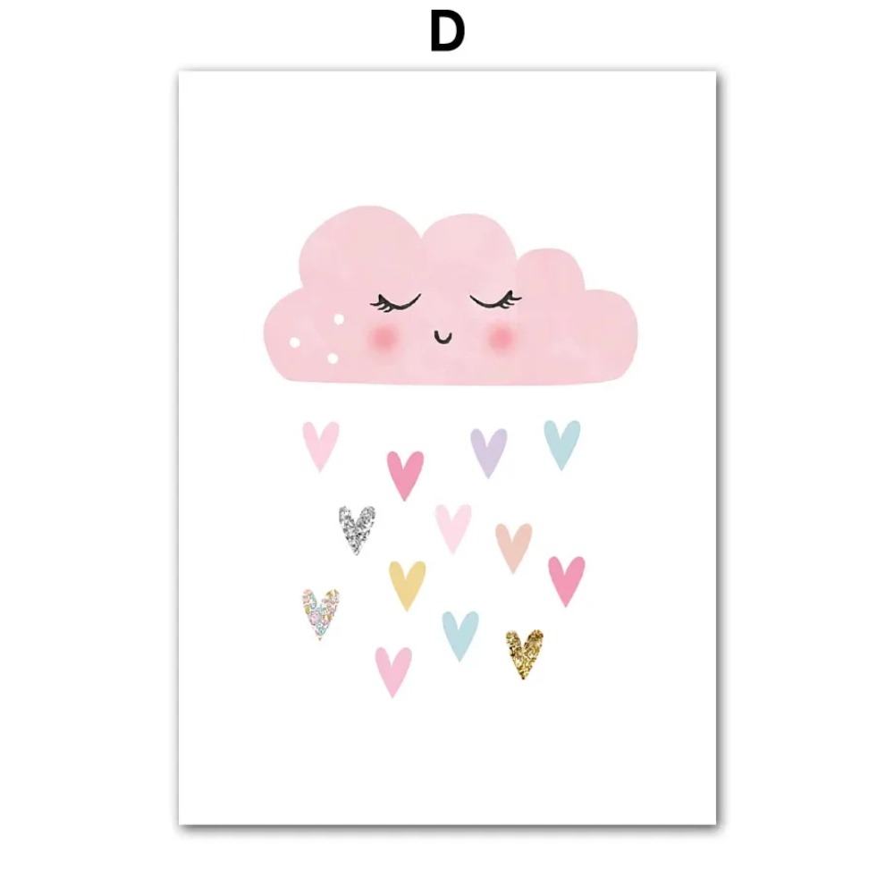 สีชมพูยูนิคอร์นกระต่ายสายรุ้งเ - Baby Nursery Decor Girl บทวิจารณ์และราคา