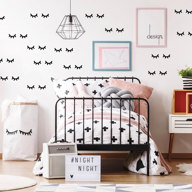 เด็กตกแต่งห้อง Eyelash สติ๊กเก - Baby Girl Nursery Quotes บทวิจารณ์และราคา