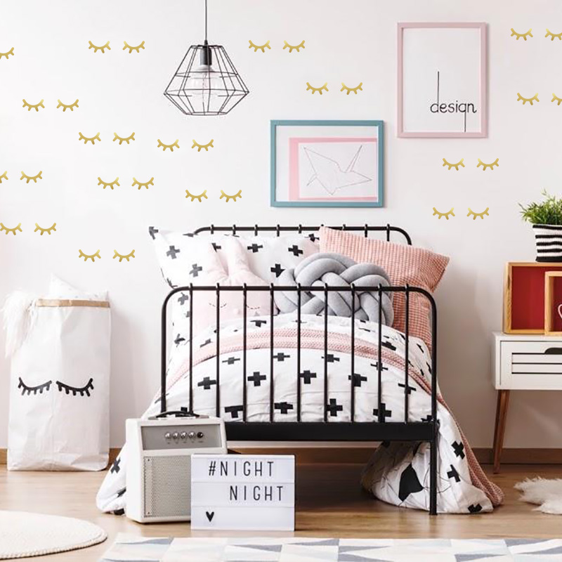 เด็กตกแต่งห้อง Eyelash สติ๊กเก - Baby Girl Nursery Quotes บทวิจารณ์และราคา
