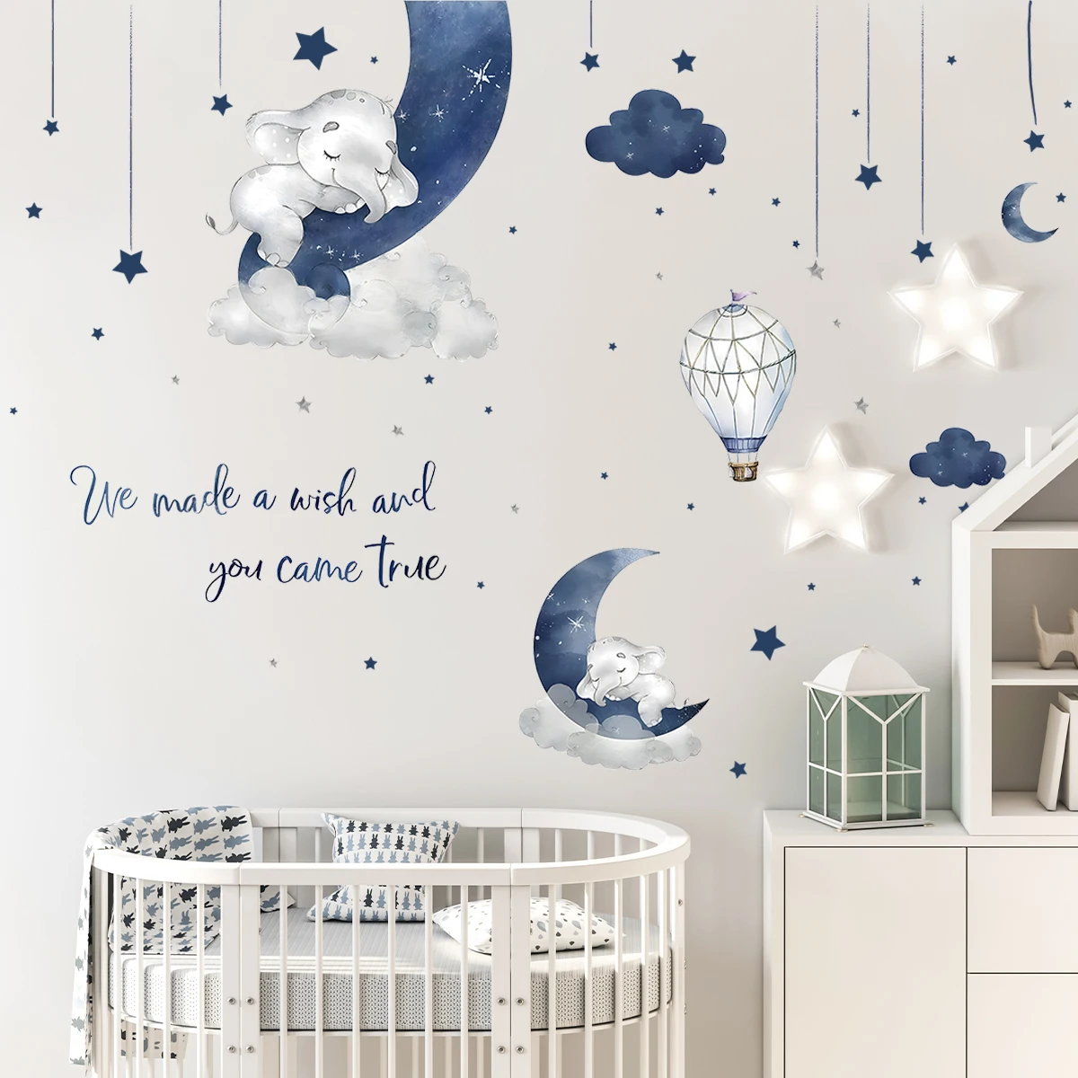 1 PC การ์ตูนสัตว์ช้างสติ๊กเกอร - Baby Girl Nursery Quotes บทวิจารณ์และราคา