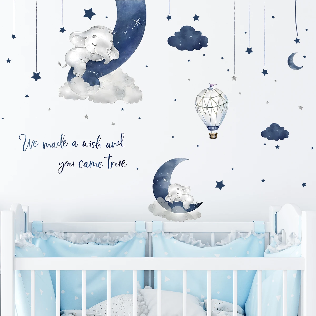 1 PC การ์ตูนสัตว์ช้างสติ๊กเกอร - Baby Girl Nursery Quotes บทวิจารณ์และราคา