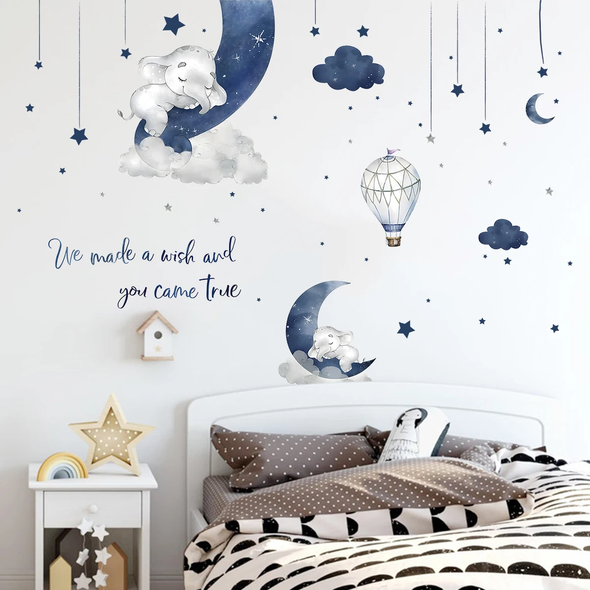 1 PC การ์ตูนสัตว์ช้างสติ๊กเกอร - Baby Girl Nursery Quotes บทวิจารณ์และราคา