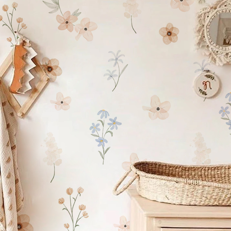ดอกไม้สีน้ําสติ๊กเกอร์ติดผนังส - Baby Girl Nursery Quotes บทวิจารณ์และราคา