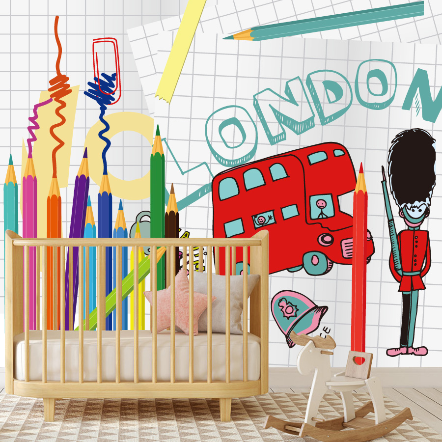 วอลเปเปอร์ลายการ์ตูนแบบลอกติดเ - Baby Nursery Peel And Stick Wallpaper บทวิจารณ์และราคา