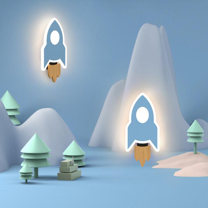 โคมไฟติดผนังจรวด LED การ์ตูนโค - Baby Nursery Wall Lights บทวิจารณ์และราคา